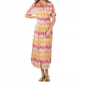 NEW EMILY MCCARTHY georgia midi dress in azalea